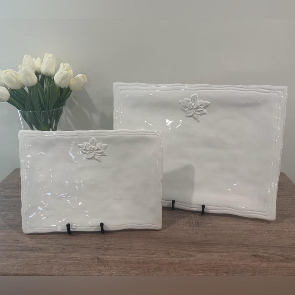 The Royal Standard Large White Ceramic Platter with Floral Design - Picture 6 of 7
